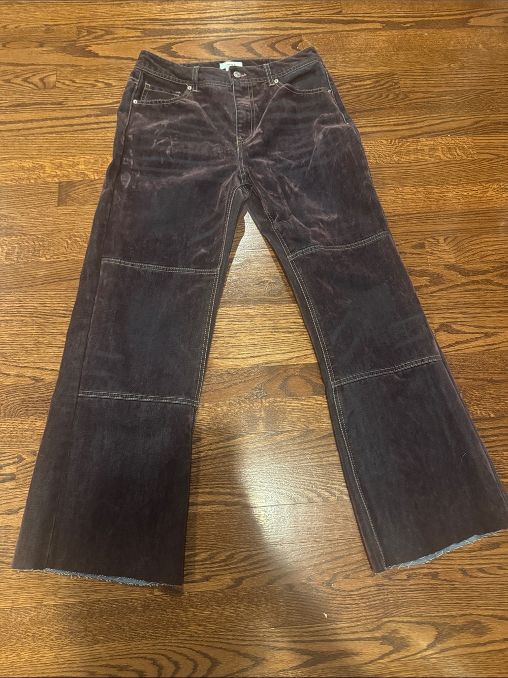 Forever 21 High Rise Flare Size 29 Washed  Velvet Finish
